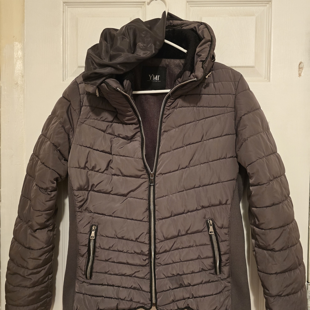YMI Women's Gray Puffer Jacket